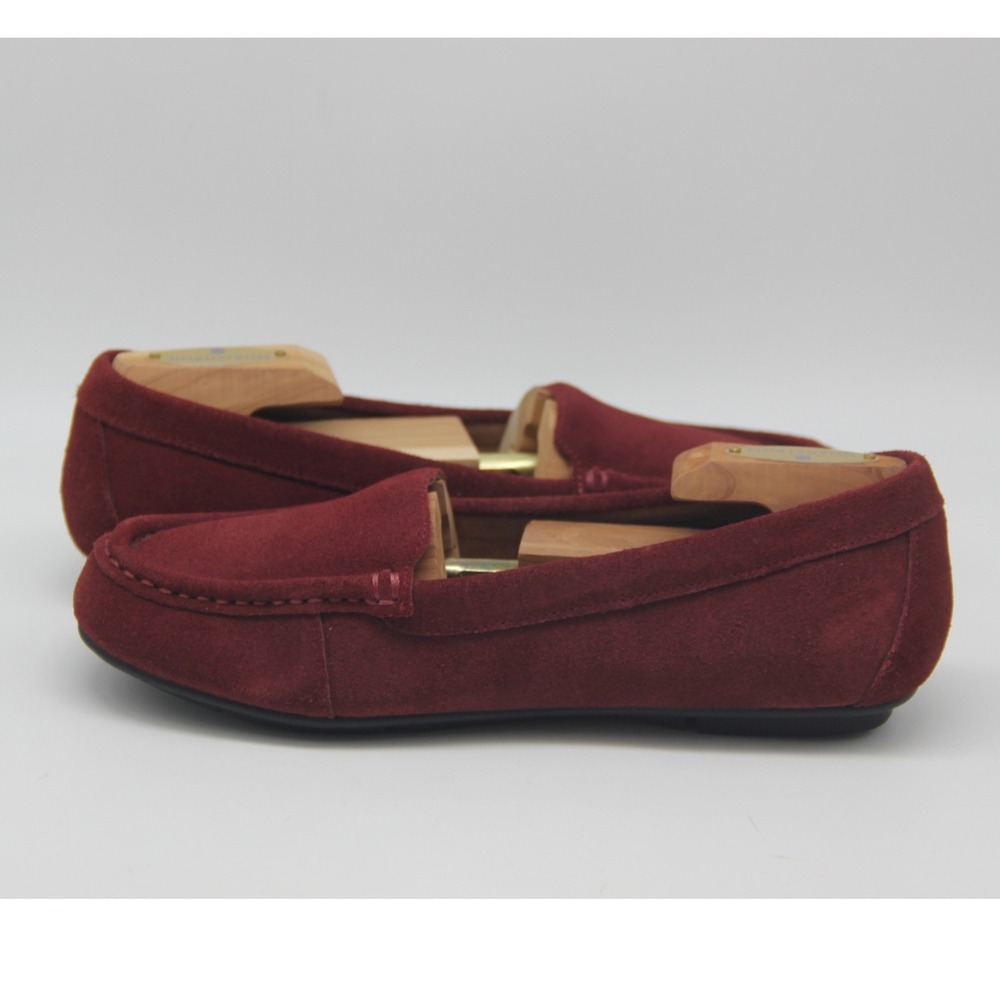 VIONIC Debbie Red Suede Leather Driving Loafer Women Size 6 Slip On Classic - Picture 12 of 13